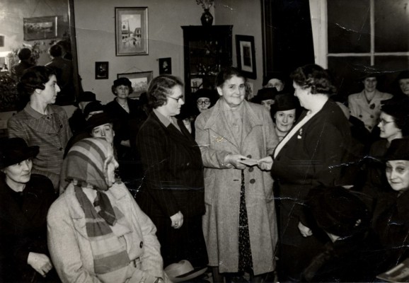 Ladies meeting, probably in Bottesford Old Rectory, attended by Mrs Nellie Blackmore, the Rector's wife