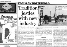 Article with picture, Grantham Journal, of Bottesford Market Place