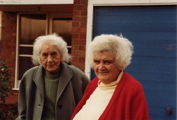 Misses Rayner and Wells, 1970, retired shopkeepers