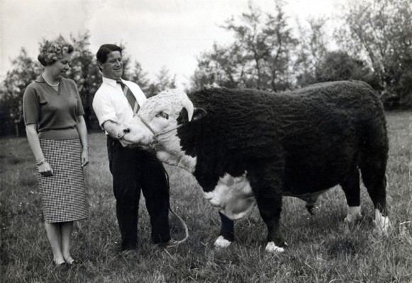 Mrs Betty Lee with her stockman Mr Owen Cooke Mrs Betty Lee with her stockman Mr Owen Cooke