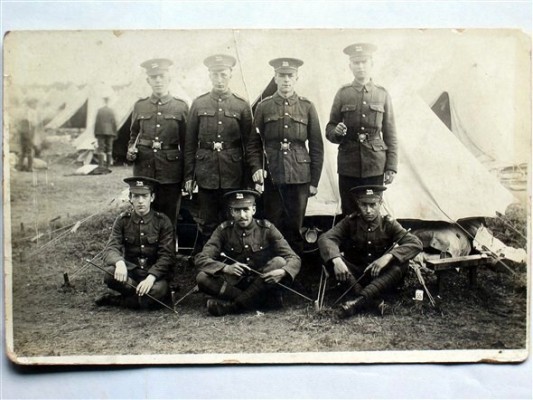 Bottesford WW1 recruits at training camp