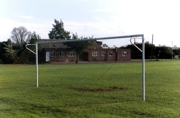 Bottesford old VC Hall from football pitch
