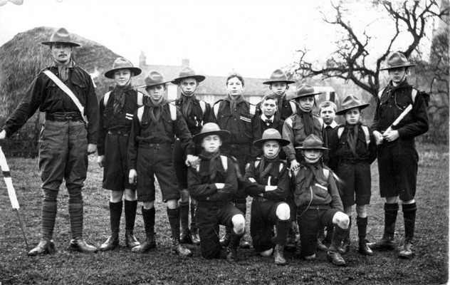 Bottesford Boy Scouts, possibly in Canal Farm field, Grantham Road, Bottesford