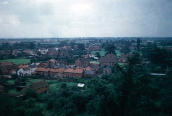 Redford's Cottages (Wright's Yard) and The Square from Bottesford church tower