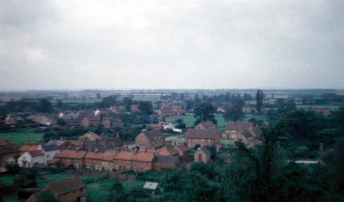 Redford's Cottages and The Square from Bottesford church tower