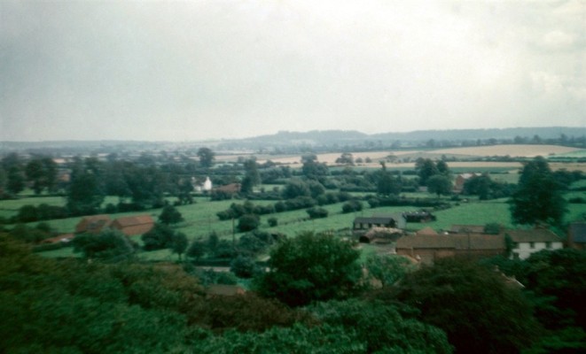View towards Belvoir Castle from Bottesford church tower