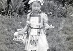 Girl in fancy party dress