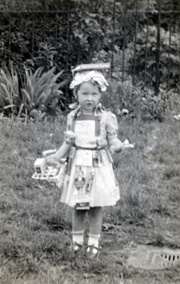 Girl in fancy party dress