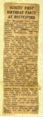 Jay Howitt's Scouts scrapbook cuttings - 2