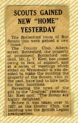 Jay Howitt's Scouts scrapbook cuttings - 8 Jay Howitt's Scouts scrapbook cuttings - 8