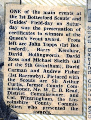 Jay Howitt's Scouts scrapbook cuttings - 31
