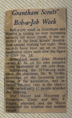 Jay Howitt's Scouts scrapbook cuttings - 44