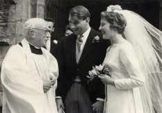 Canon Blackmore conducting a marriage in 1964