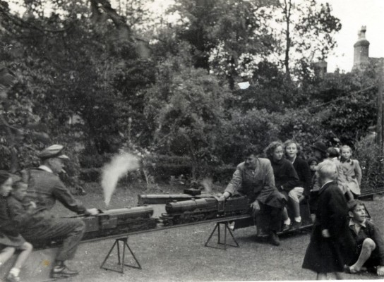 A village fete in the Rectory Garden, steam train rides A village fete in the Rectory Garden, steam train rides