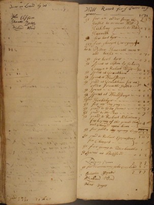 Muston Overseers of the Poor Account 1691