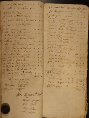 Muston Overseers of the Poor Account 1694-95 Muston Overseers of the Poor Account 1694-95