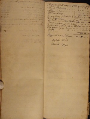 Muston Overseers of the Poor Account 1703