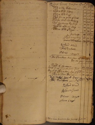 Muston Overseers of the Poor Account 1704