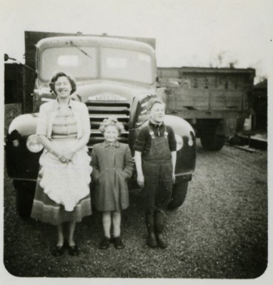 Kathleen Samuel with Catherine and John