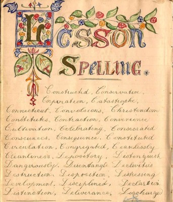 From William Samuel's 1882 home lesson book