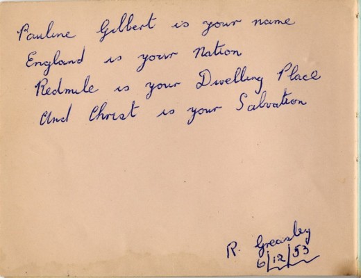 Dedication from R.Greasley