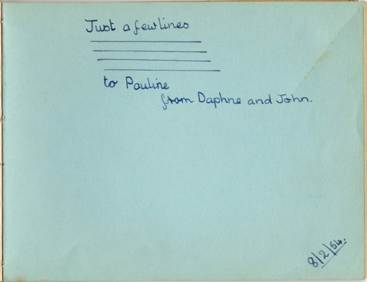 Dedication from Daphne and John