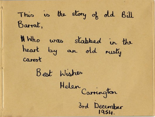 Dedication from Helen Carrington