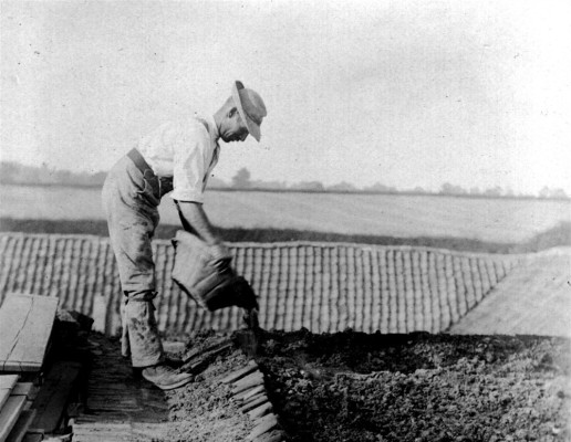 On top of the kiln