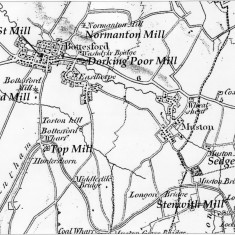 1824_map_Mills 1824 Map showing sites of water and windmills