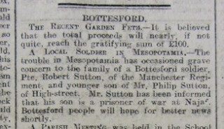 20 A local soldier in Mesopotamia - Grantham Journal 4th September 1920