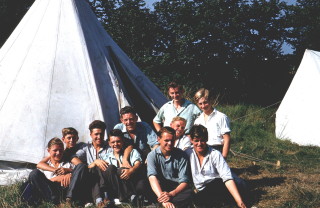 61_1956_Severn_Beach_Scout_Camp Bottesford Senior Scout group on a camp in Severn Beach Bristol - 1956