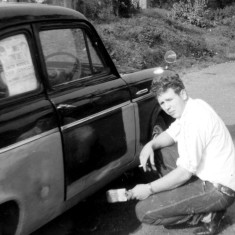 AHE0004_Cars_at_the_green_crop_boy John Wilkinson with his first car at The Green