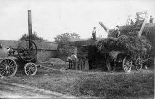 AMA_portable_steam_engine_resized Portable engine and belt-driven threshing machine, Charlton Farm, Staunton
