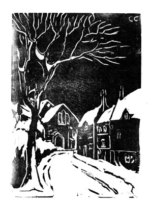 Linocut from The Bottesfordian 1951