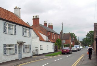 Supra Albert Street today. Forge cottage is the second building on the left. Beyond it are the Edwardian houses on the site of Norris's yard.