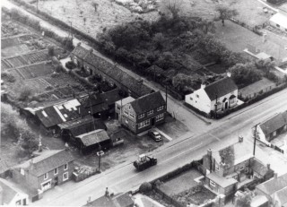 BLHS0012_MH4 Aerial view of Barkestone Lane cottages