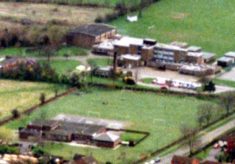 Aerial picture showing Belvoir High School (rear) and Bottesford Primary School (foreground)