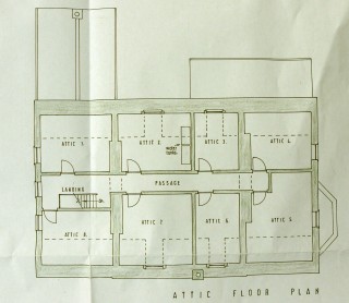BOT204_020_Attics_07_v3 The plan of the attics of the Rectory during the 1950s.