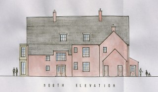 BOT204_025_NorthElevation_240211_20 The northern (rear) elevation of the Rectory during the 1950s.