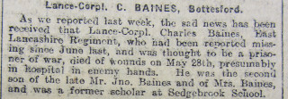 Baines_GJ_6_2_19_7073 Charles Baines, Grantham Journal, 1919 | Courtesy of the Grantham Journal