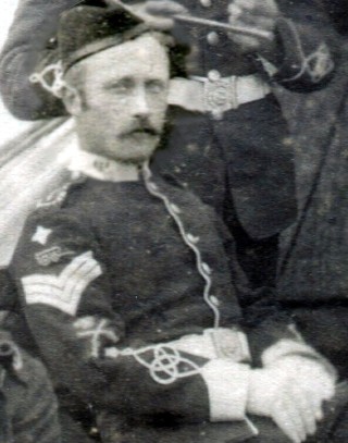 Richard Kettleborrow 1890 in the uniform of the Belvoir Volunteers