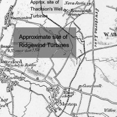 Bottesford_OS1824_Wind_Farm_sites 1824 Map showing approximate sites of proposed turbines.