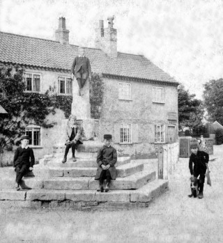 Boys at the Cross, Bottesford, c. 1900