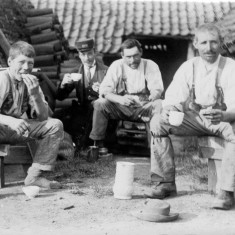 Picture 12. The workers enjoy their snap.