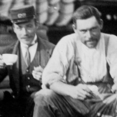 A visitor from the railway. Detail of 12.