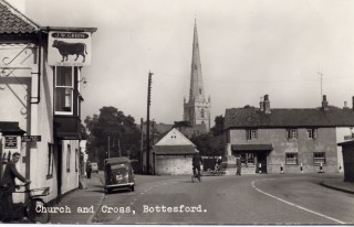 The Bull Inn with St Mary's spire in the distance