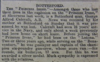 Calcraft_Obit_5_6_15 Courtesy of the Grantham Journal 5/6/1915