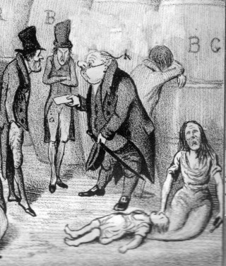 Detail from C19th cartoon
