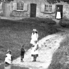Children_at_the_ford_C_1900_enhanced_crop1 Picture 4. The Green c. 1910 (Detail)