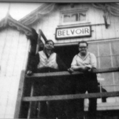 Tommy Johnson (right) on duty, photo taken by H.S.Johnson